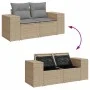 Set of garden sofas with cushions 5 pcs synthetic rattan beige by , Garden sets - Ref: Foro24-3327949, Price: 577,21 €, Disco...