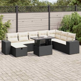 Set Gartensofas mit Kissen 9 Stück synthetisches Rattan schwarz von , Gartensets - Ref: Foro24-3327956, Preis: 588,07 €, Raba...