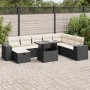 Set Gartensofas mit Kissen 9 Stück synthetisches Rattan schwarz von , Gartensets - Ref: Foro24-3327956, Preis: 588,07 €, Raba...