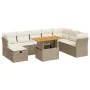 Set garden sofas and cushions 9 pcs synthetic rattan acacia beige by , Garden sets - Ref: Foro24-3327989, Price: 638,65 €, Di...