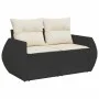 Set garden sofas and cushions 6 pcs synthetic rattan acacia black by , Garden sets - Ref: Foro24-3328050, Price: 405,77 €, Di...