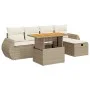 Set garden sofas and cushions 6 pcs synthetic rattan acacia beige by , Garden sets - Ref: Foro24-3328052, Price: 500,13 €, Di...