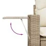 Set garden sofas and cushions 6 pcs synthetic rattan acacia beige by , Garden sets - Ref: Foro24-3328052, Price: 500,13 €, Di...