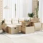 Set sofás jardín y cojines 8 pzas ratán sintético acacia beige by , Garden sets - Ref: Foro24-3328059, Price: 581,28 €, Disco...