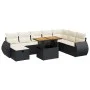 Set sofás jardín y cojines 9 pzas ratán sintético acacia negro by , Garden sets - Ref: Foro24-3328071, Price: 583,17 €, Disco...