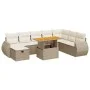 Set garden sofas and cushions 9 pcs synthetic rattan acacia beige by , Garden sets - Ref: Foro24-3328073, Price: 688,77 €, Di...