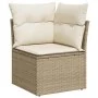 Set garden sofas and cushions 9 pcs synthetic rattan acacia beige by , Garden sets - Ref: Foro24-3328073, Price: 688,77 €, Di...