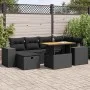Set sofás jardín y cojines 8 pzas ratán sintético acacia negro de , Conjuntos de jardín - Ref: Foro24-3328084, Precio: 515,07...