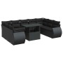 Set de sofás de jardín y cojines 10 pzas ratán sintético negro de , Conjuntos de jardín - Ref: Foro24-3326696, Precio: 754,45...