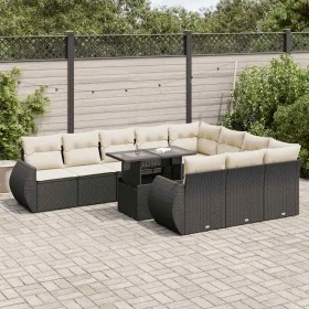 Set mit 11 Stück Gartensofas und Kissen synthetisches Rattan schwarz von , Gartensets - Ref: Foro24-3326707, Preis: 748,42 €,...