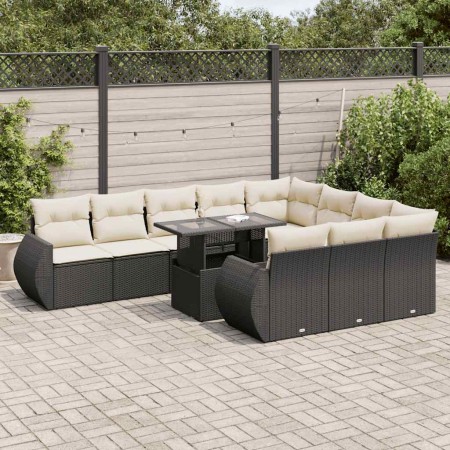 Set mit 11 Stück Gartensofas und Kissen synthetisches Rattan schwarz von , Gartensets - Ref: Foro24-3326707, Preis: 746,41 €,...