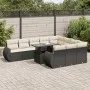 Set mit 11 Stück Gartensofas und Kissen synthetisches Rattan schwarz von , Gartensets - Ref: Foro24-3326707, Preis: 748,42 €,...