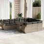 Set de sofás de jardín 11 pzas y cojines ratán sintético gris de , Conjuntos de jardín - Ref: Foro24-3326711, Precio: 760,40 ...