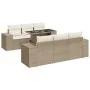 Set sofás de jardín 7 piezas y cojines ratán sintético beige de , Conjuntos de jardín - Ref: Foro24-3326739, Precio: 667,42 €...