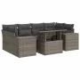 Set of 7 garden sofas with cushions synthetic rattan gray by , Garden sets - Ref: Foro24-3326751, Price: 509,39 €, Discount: %