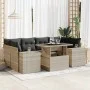 Set de sofás de jardín 7 pzas con cojines ratán PE gris claro de , Conjuntos de jardín - Ref: Foro24-3326753, Precio: 582,19 ...