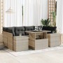 Set of 7 garden sofas with cushions PE rattan light gray by , Garden sets - Ref: Foro24-3326753, Price: 550,09 €, Discount: %