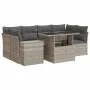 Set of 7 garden sofas with cushions PE rattan light gray by , Garden sets - Ref: Foro24-3326753, Price: 582,19 €, Discount: %