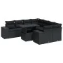 Set de sofás de jardín con cojines 9 pzas ratán sintético negro von , Gartensets - Ref: Foro24-3326766, Preis: 648,04 €, Raba...
