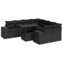 Set de sofás de jardín con cojines 9 pzas ratán sintético negro von , Gartensets - Ref: Foro24-3326766, Preis: 661,57 €, Raba...