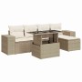 Juego de sofás jardín con cojines 6 pzas ratán sintético beige by , Garden sets - Ref: Foro24-3326779, Price: 498,46 €, Disco...