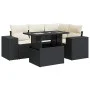 Set de muebles de jardín 5 pzas y cojines ratán sintético negro von , Gartensets - Ref: Foro24-3326787, Preis: 390,96 €, Raba...
