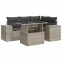 Set of garden sofas and cushions 5 pcs synthetic rattan light gray by , Garden sets - Ref: Foro24-3326793, Price: 442,05 €, D...