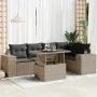 Set de muebles de jardín 6 pzas y cojines ratán sintético gris de , Conjuntos de jardín - Ref: Foro24-3326801, Precio: 438,71...