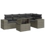 Set mit 6 Gartenmöbeln und Kissen synthetisches Rattangrau von , Gartensets - Ref: Foro24-3326801, Preis: 469,31 €, Rabatt: %