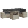 Set mit 6 Gartensofas und Kissen Kunstrattangrau von , Gartensets - Ref: Foro24-3326803, Preis: 474,14 €, Rabatt: %