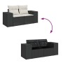 Set de sofás de jardín con cojines 9 pzas ratán sintético negro von , Gartensets - Ref: Foro24-3326817, Preis: 638,42 €, Raba...