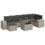 Set of 8 garden sofas and cushions synthetic rattan gray by , Garden sets - Ref: Foro24-3326843, Price: 632,24 €, Discount: %