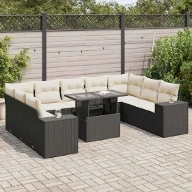 Set Gartensofas und Kissen 10 Stück synthetisches Rattan schwarz von , Gartensets - Ref: Foro24-3326857, Preis: 664,57 €, Rab...