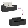 Set of garden sofas and cushions 10 pcs synthetic rattan black by , Garden sets - Ref: Foro24-3326857, Price: 664,57 €, Disco...