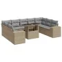 Set Gartensofas mit beigen Kissen 10 Stück synthetisches Rattan von , Gartensets - Ref: Foro24-3326860, Preis: 724,75 €, Raba...