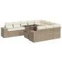 Set de sofás de jardín 11pzas con cojines ratán sintético beige de , Conjuntos de jardín - Ref: Foro24-3326869, Precio: 852,8...