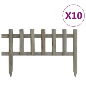 Bordes de jardín 10 unidades madera de abeto 4,4 m de vidaXL, Ribetes y bordes para jardín - Ref: Foro24-314845, Precio: 30,1...