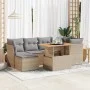 Set sofás de jardín 7 piezas y cojines ratán sintético beige by , Garden sets - Ref: Foro24-3326950, Price: 475,60 €, Discoun...
