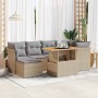 Set sofás de jardín 7 piezas y cojines ratán sintético beige by , Garden sets - Ref: Foro24-3326950, Price: 493,22 €, Discoun...