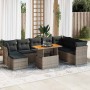 Set Gartensofas mit Kissen 9 Stück synthetisches Rattangrau von , Gartensets - Ref: Foro24-3326965, Preis: 600,43 €, Rabatt: %