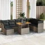 Set of garden sofas with cushions 9 pcs synthetic rattan gray by , Garden sets - Ref: Foro24-3326965, Price: 564,27 €, Discou...
