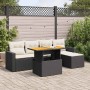 Set aus 6-teiligen Gartensofas und Kissen Kunstrattan schwarz von , Gartensets - Ref: Foro24-3327024, Preis: 390,38 €, Rabatt: %