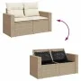 Set of garden sofas with cushions 6 pcs synthetic rattan beige by , Garden sets - Ref: Foro24-3327026, Price: 459,01 €, Disco...