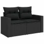 Set of 7 garden sofas with cushions synthetic rattan black by , Garden sets - Ref: Foro24-3327058, Price: 497,16 €, Discount: %