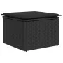 Set of 7 garden sofas with cushions synthetic rattan black by , Garden sets - Ref: Foro24-3327058, Price: 497,16 €, Discount: %