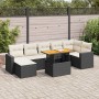 Set of garden sofas and cushions 8 pieces synthetic rattan black by , Garden sets - Ref: Foro24-3327066, Price: 512,35 €, Dis...