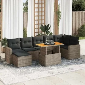 Set de sofás de jardín y cojines 8 piezas ratán sintético gris by , Garden sets - Ref: Foro24-3327070, Price: 520,37 €, Disco...