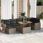Set de sofás de jardín y cojines 8 piezas ratán sintético gris by , Garden sets - Ref: Foro24-3327070, Price: 527,78 €, Disco...