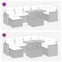 Set de sofás de jardín y cojines 8 piezas ratán sintético gris by , Garden sets - Ref: Foro24-3327070, Price: 520,37 €, Disco...