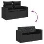 Set de sofás de jardín con cojines 9 pzas ratán sintético negro by , Garden sets - Ref: Foro24-3327072, Price: 599,94 €, Disc...